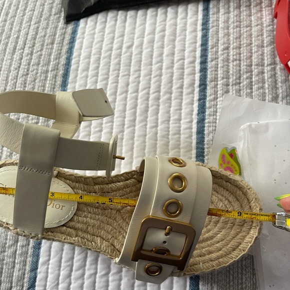 DIOR Off White 1121D-Dior Wedge Sandals NWT - Picture 10 of 12